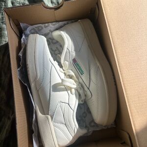 Reebok White Leather Sneakers